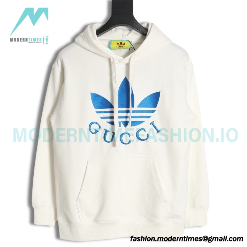 Gucci - Adidas 22FW Clover Co-brand Embroidered Hoodie