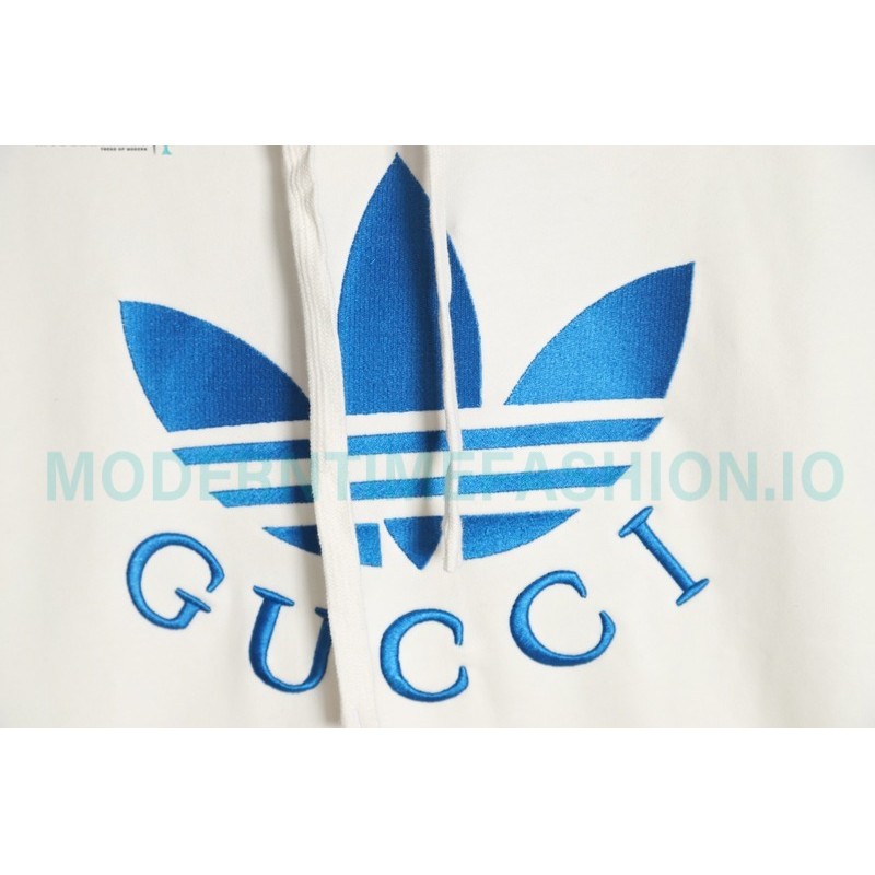 Gucci - Adidas 22FW Clover Co-brand Embroidered Hoodie
