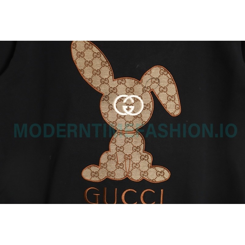 Gucci - Presbytery Bunny Applique Embroidered Crew Neck Hoodie