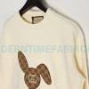 Gucci - Presbytery Bunny Applique Embroidered Crew Neck Hoodie