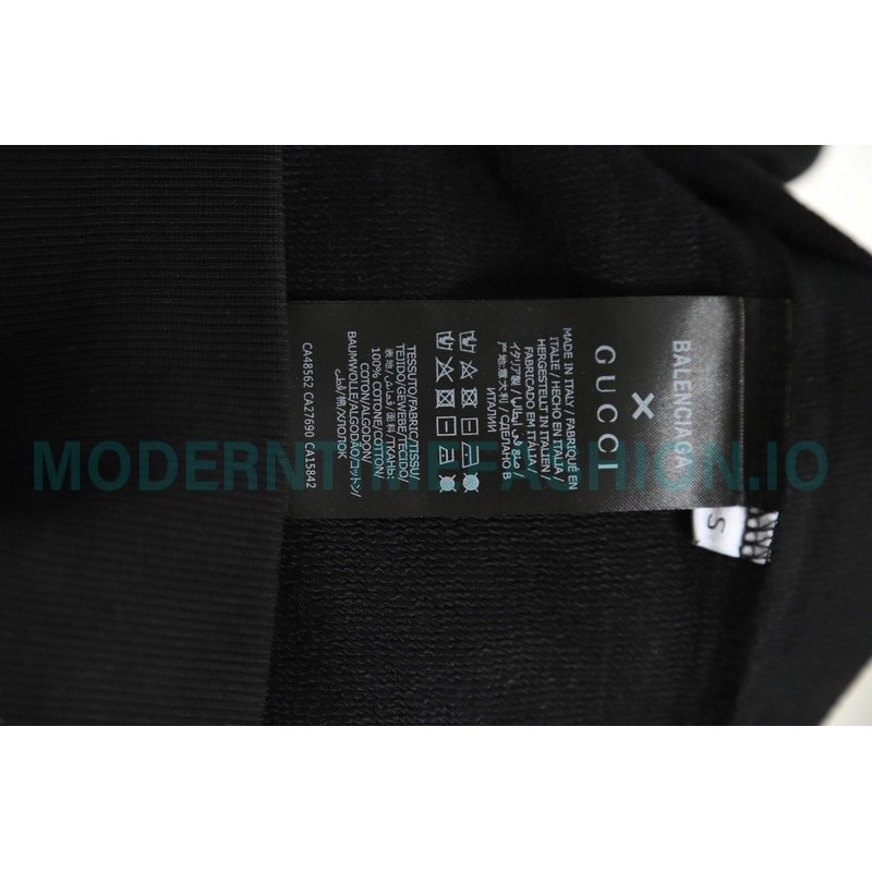 Gucci - Balenciaga Co-brand Embroidered Crewneck Hoodie On The Back
