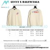 Gucci - Balenciaga Co-brand Embroidered Crewneck Hoodie On The Back