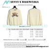 Gucci - Balenciaga Hand Painted Crew-neck Hoodie