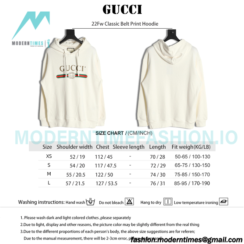 Gucci - 22Fw Classic Belt Print Hoodie