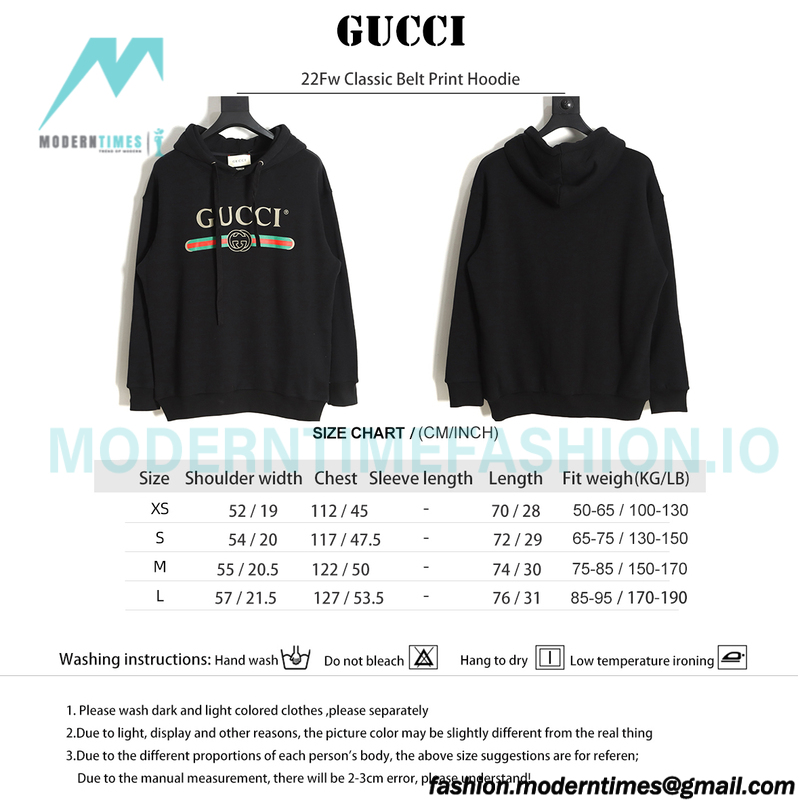 Gucci - 22Fw Classic Belt Print Hoodie