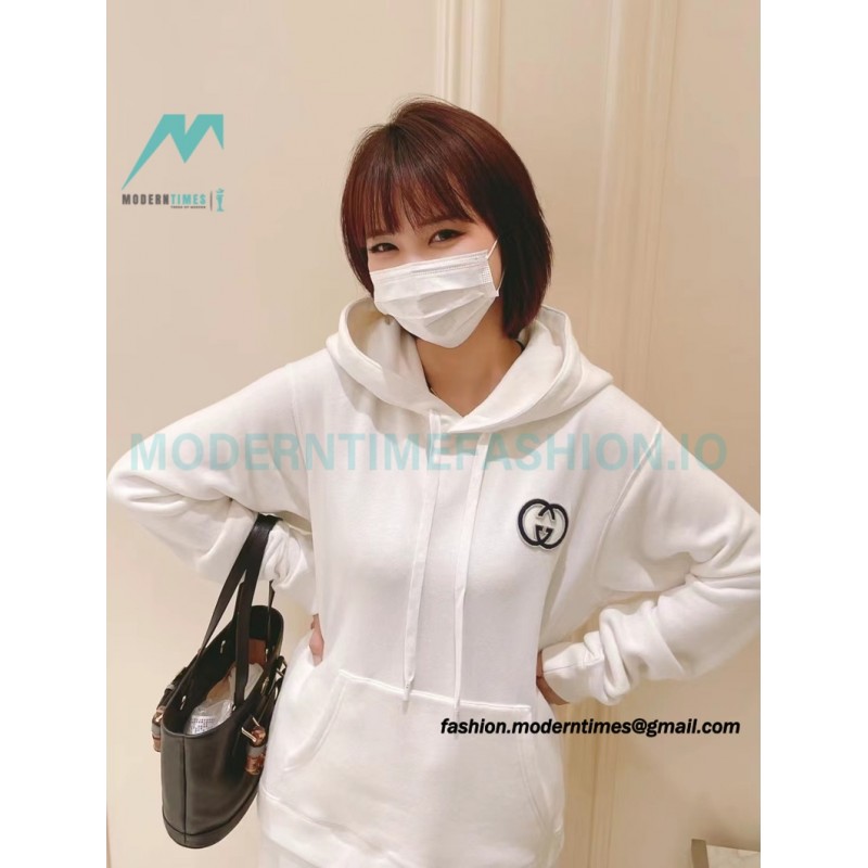 Gucci - 23FW Double G Embroidered Logo Hoodie
