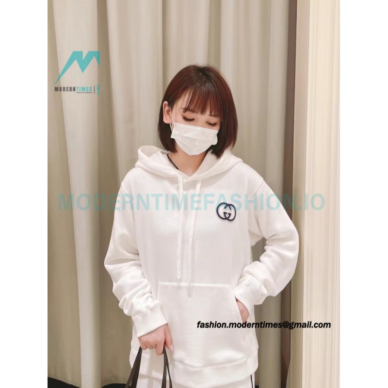Gucci - 23FW Double G Embroidered Logo Hoodie