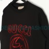 Gucci - 23Fw Embroidered Double G Letter Logo Round Neck Hoodie