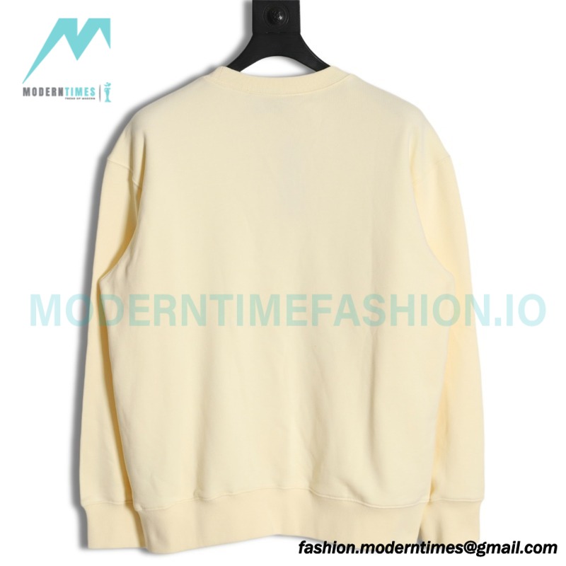 Gucci - 23Fw Embroidered Double G Letter Logo Round Neck Hoodie