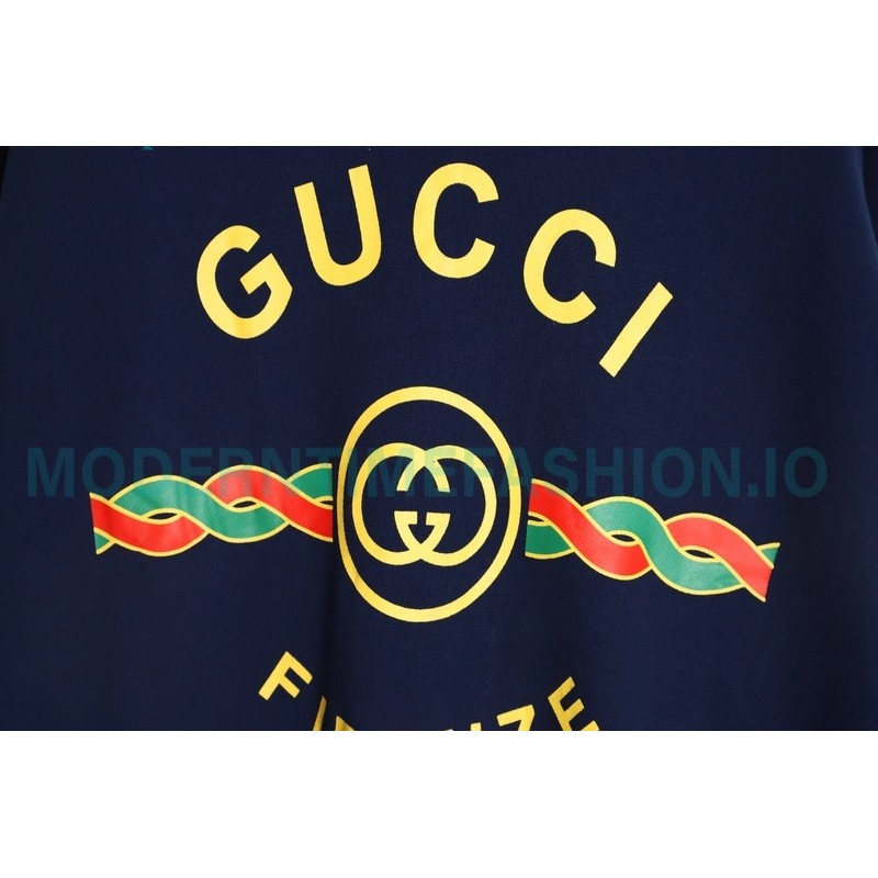 Gucci - 22FW 1921 Series Twist Belt Printed Round Neck Hoodie