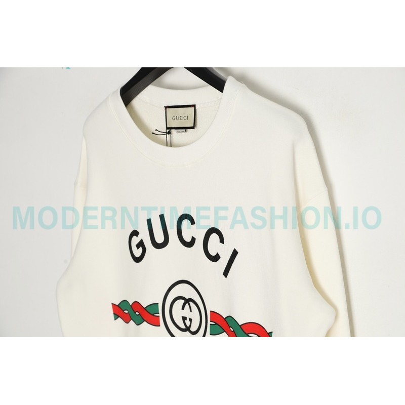 Gucci - 22FW 1921 Series Twist Belt Printed Round Neck Hoodie