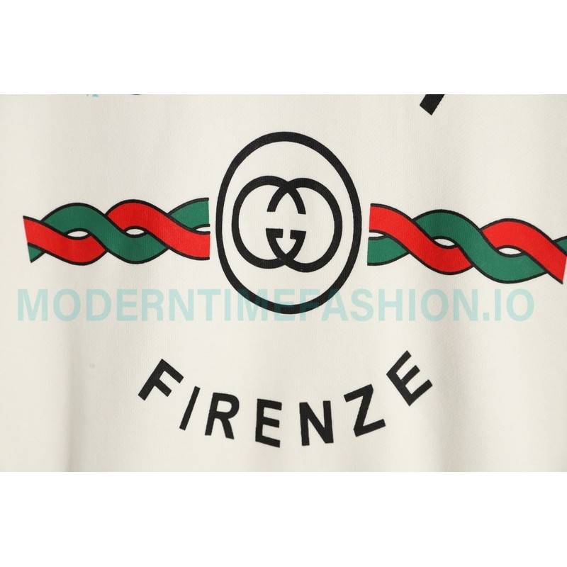 Gucci - 22FW 1921 Series Twist Belt Printed Round Neck Hoodie