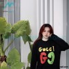Gucci - 23FW Hand-painted Double G Print Crew Neck Hoodie