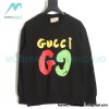 Gucci - 23FW Hand-painted Double G Print Crew Neck Hoodie