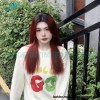 Gucci - 23FW Hand-painted Double G Print Crew Neck Hoodie