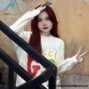 Gucci - 23FW Hand-painted Double G Print Crew Neck Hoodie
