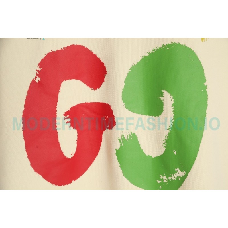 Gucci - 23FW Hand-painted Double G Print Crew Neck Hoodie