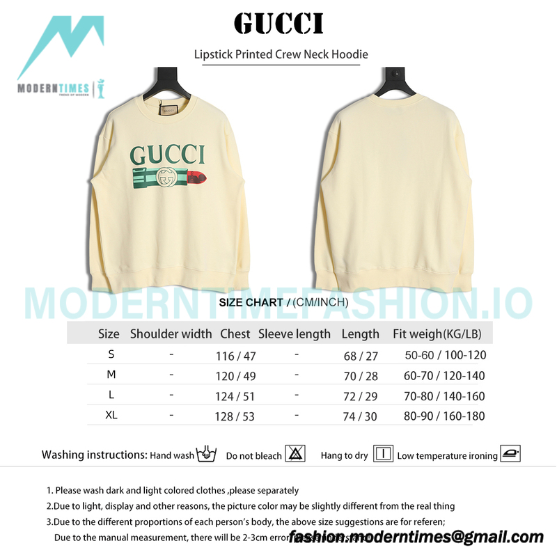 Gucci - Lipstick Printed Crew Neck Hoodie