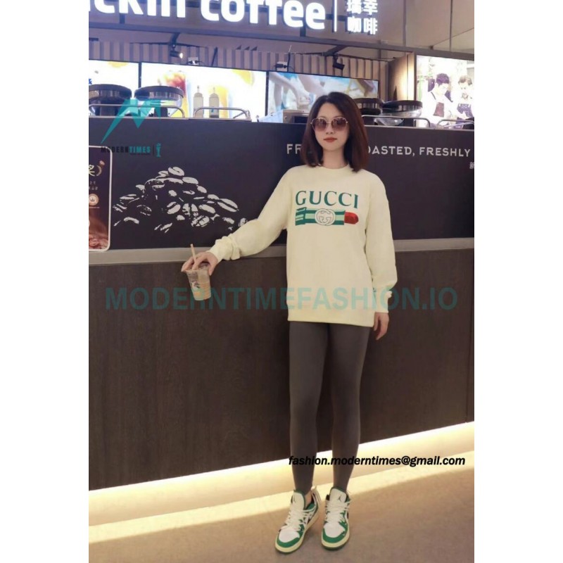Gucci - Lipstick Printed Crew Neck Hoodie
