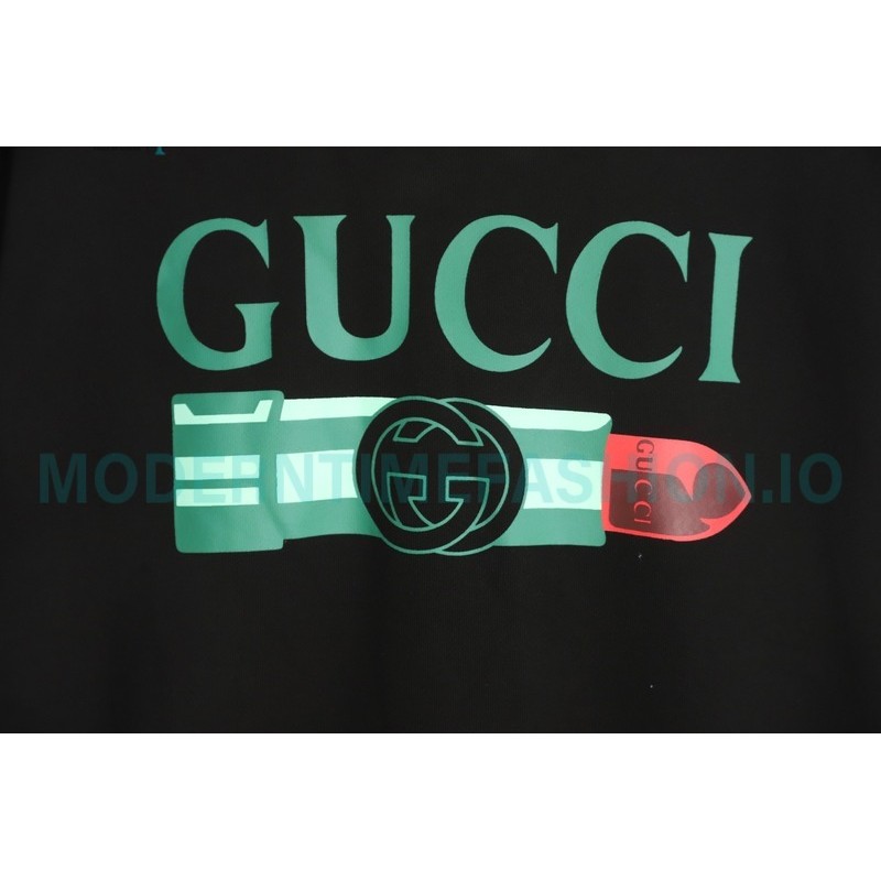 Gucci - Lipstick Printed Crew Neck Hoodie