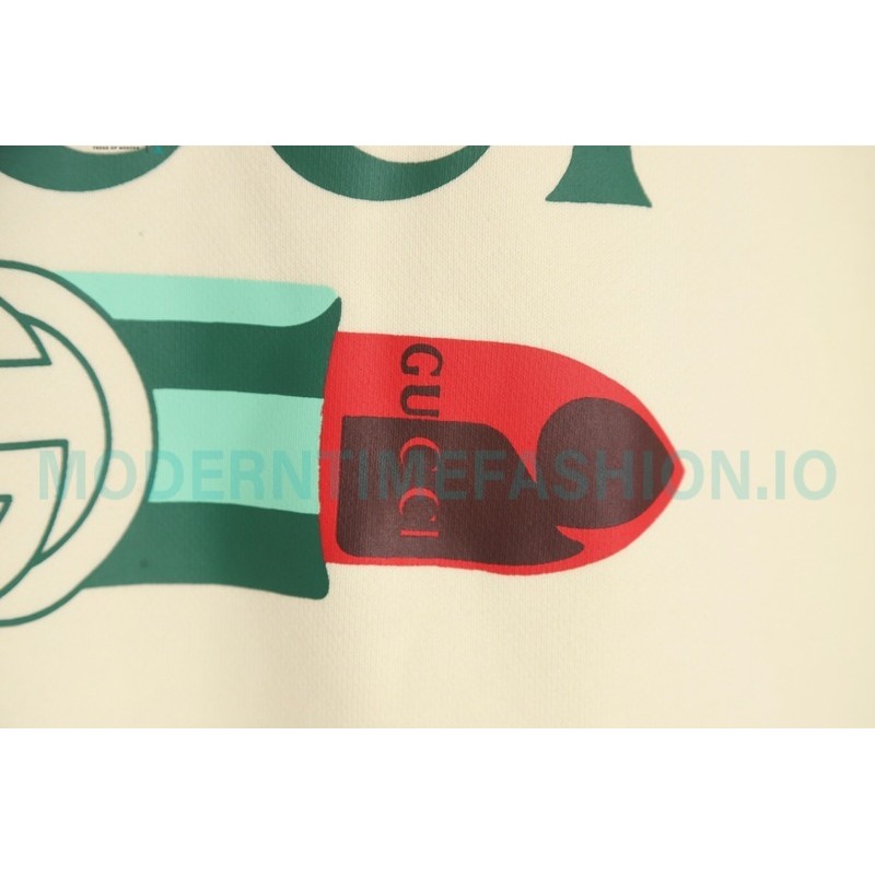 Gucci - Lipstick Printed Crew Neck Hoodie