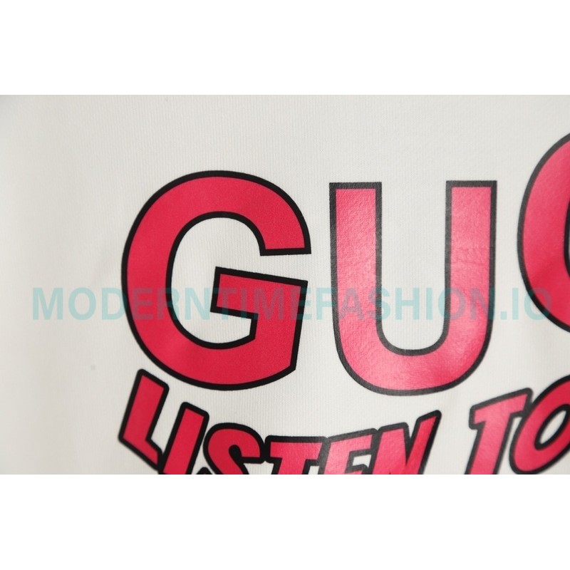 Gucci - 23FW Cassette Printed Crew Neck Hoodie