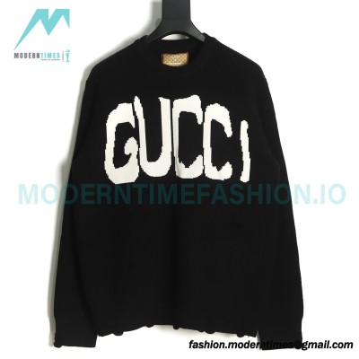 Gucci - Balenciaga 23SS Big Logo Knitted Long-sleeved Sweater