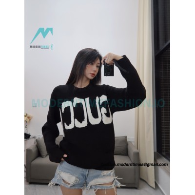 Gucci - Balenciaga 23SS Big Logo Knitted Long-sleeved Sweater
