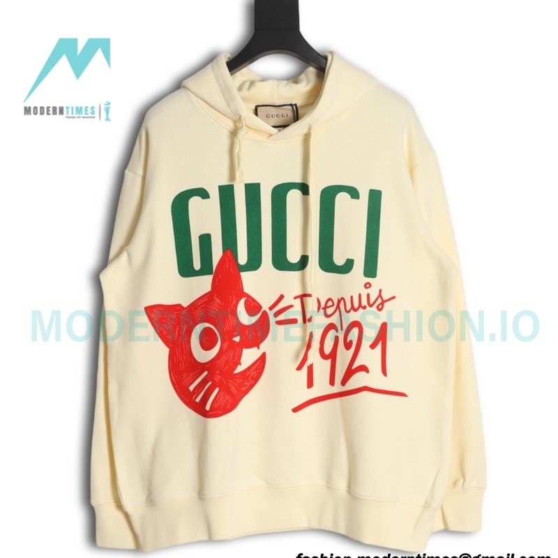 Gucci - 1921 Anniversary Cat Logo Hoodie