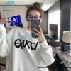 Gucci - Foam Letter Print Crew Neck Hoodie