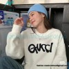 Gucci - Foam Letter Print Crew Neck Hoodie