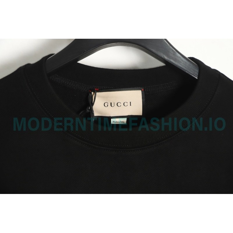 Gucci - Foam Letter Print Crew Neck Hoodie