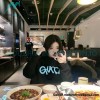 Gucci - Foam Letter Print Crew Neck Hoodie
