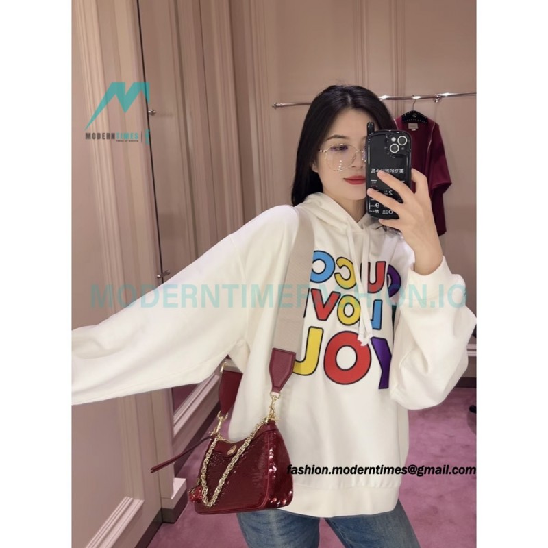 Gucci - 23FW Love You Colorful Lettered Embroidered Hoodie