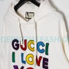 Gucci - 23FW Love You Colorful Lettered Embroidered Hoodie