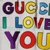 Gucci - 23FW Love You Colorful Lettered Embroidered Hoodie