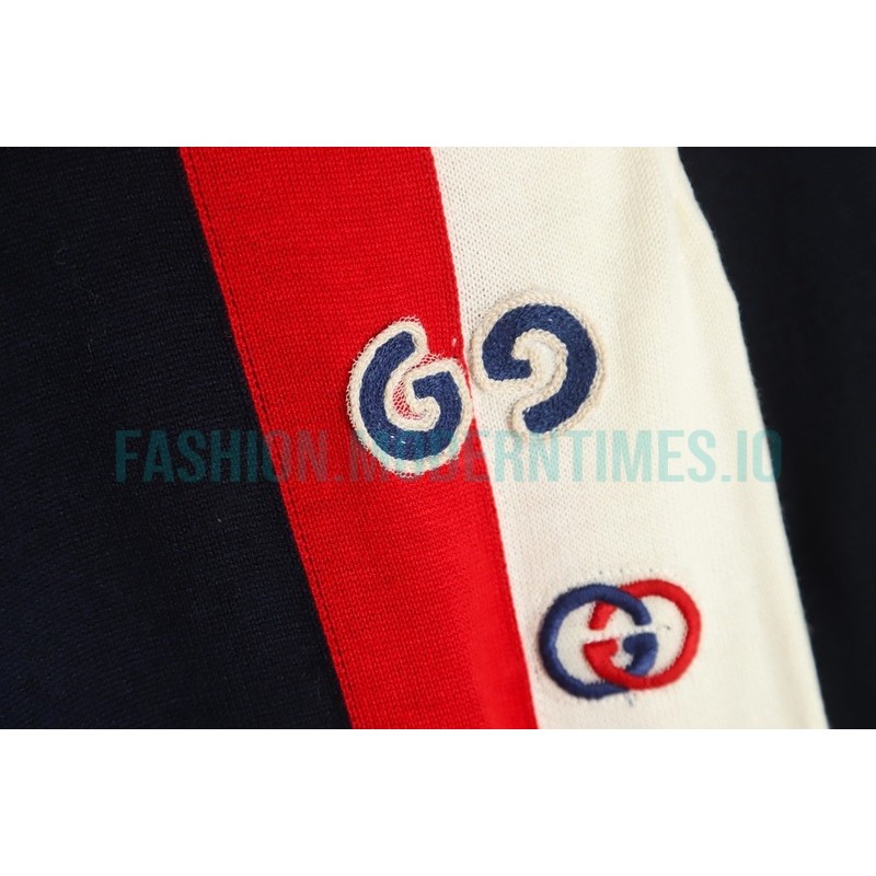 Gucci - Striped Zip-up Cardigan Coat