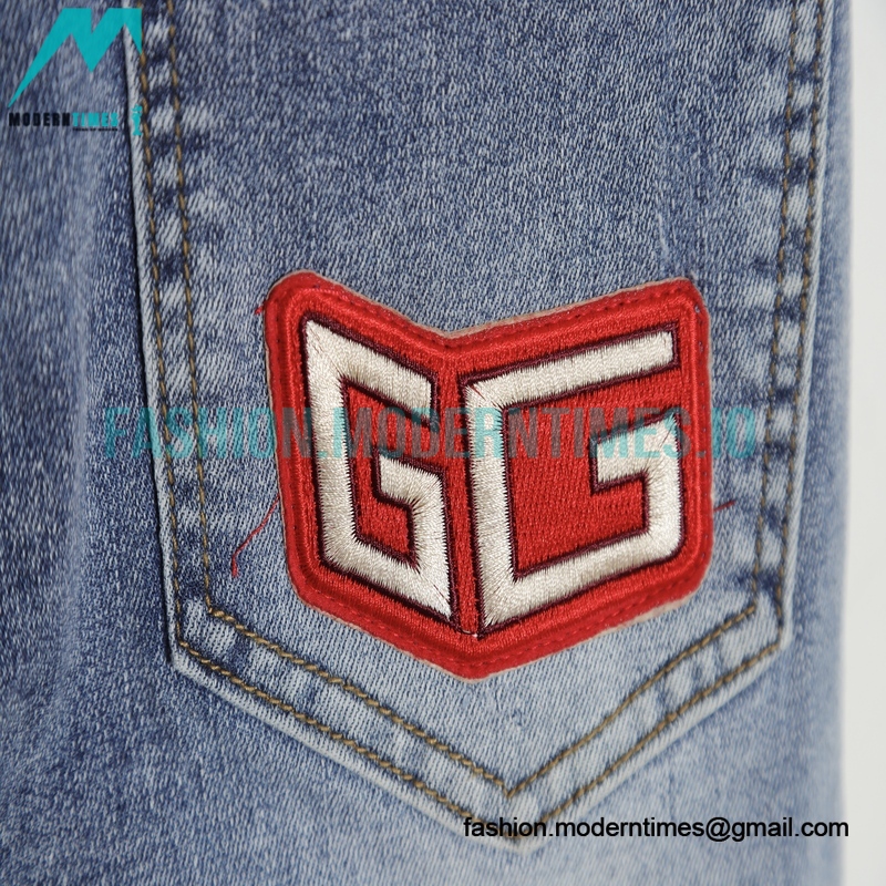 Gucci - Pocket Embroidered Logo Jeans
