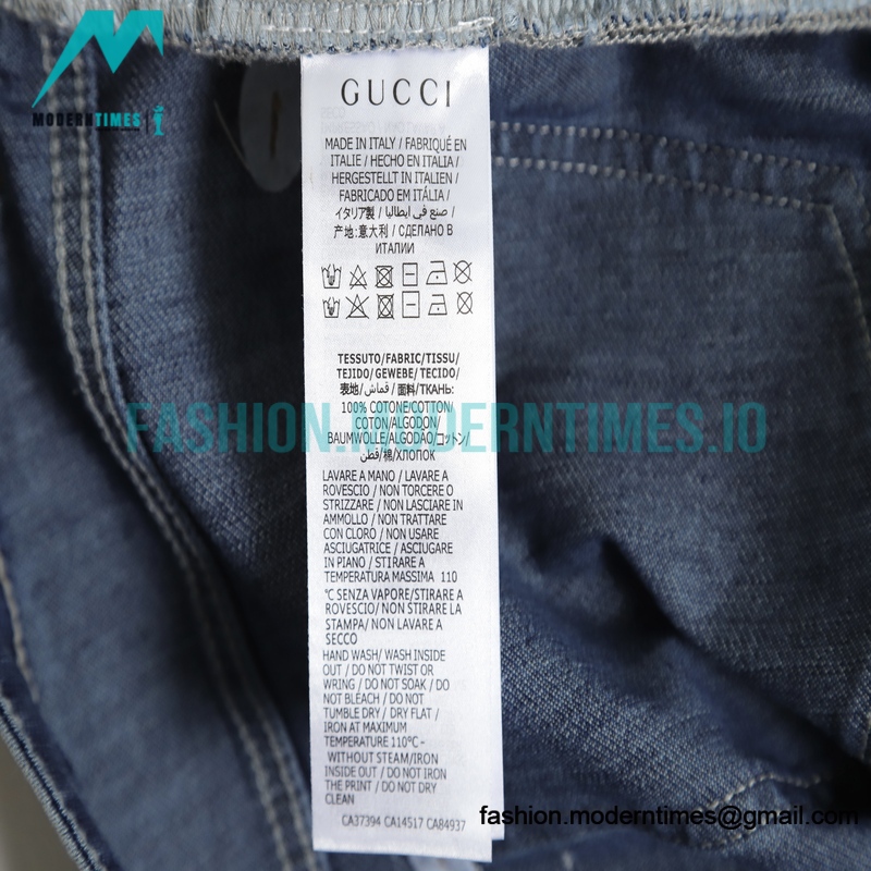 Gucci - Back Embroidered Logo Jeans