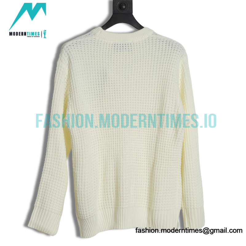 Gucci - Double G Embroidered Waffle Weave Crew-neck Sweater