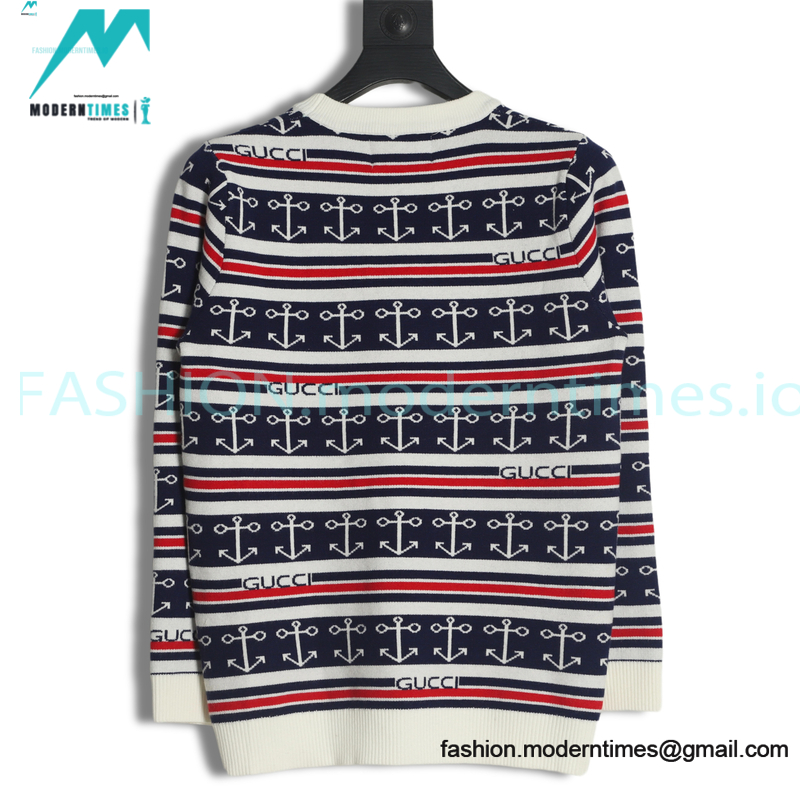 Gucci - Anchor Jacquard Wool Sweater