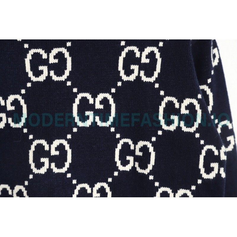 Gucci - 23GW Full Print Jacquard Crewneck Sweater