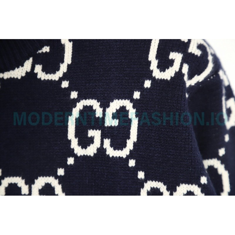 Gucci - 23GW Full Print Jacquard Crewneck Sweater