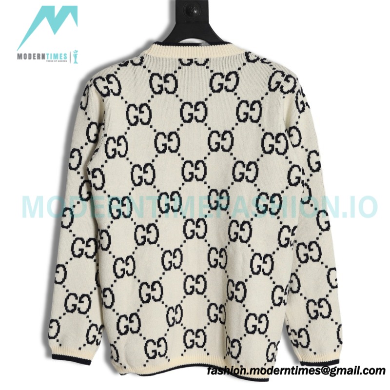 Gucci - 23GW Full Print Jacquard Crewneck Sweater