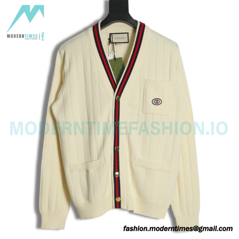 Gucci - 21FW Double G Knit Cut-out Cardigan Sweater