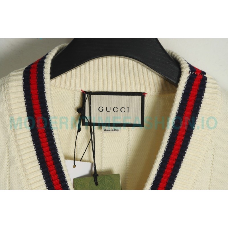 Gucci - 21FW Double G Knit Cut-out Cardigan Sweater