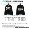 Gucci - Balenciaga 23SS Co-branded Big Logo Knitted Long-sleeved Sweater