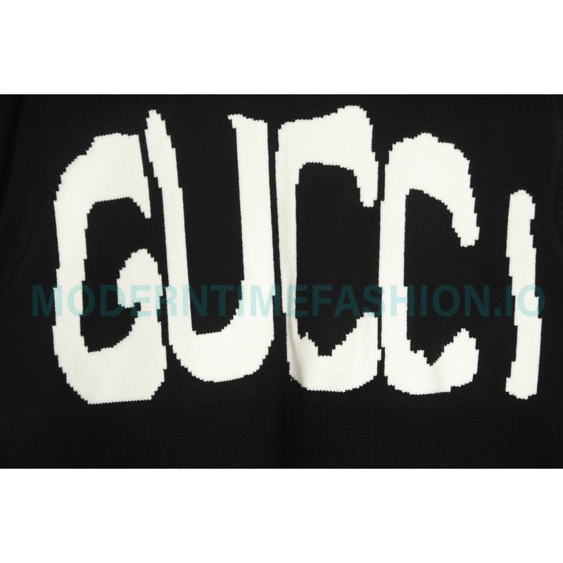 Gucci - Balenciaga 23SS Co-branded Big Logo Knitted Long-sleeved Sweater