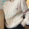 Gucci - Chest Pocket Embroidered Double G Striped Sweater