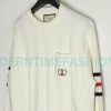 Gucci - Chest Pocket Embroidered Double G Striped Sweater
